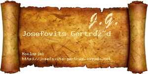 Josefovits Gertrúd névjegykártya